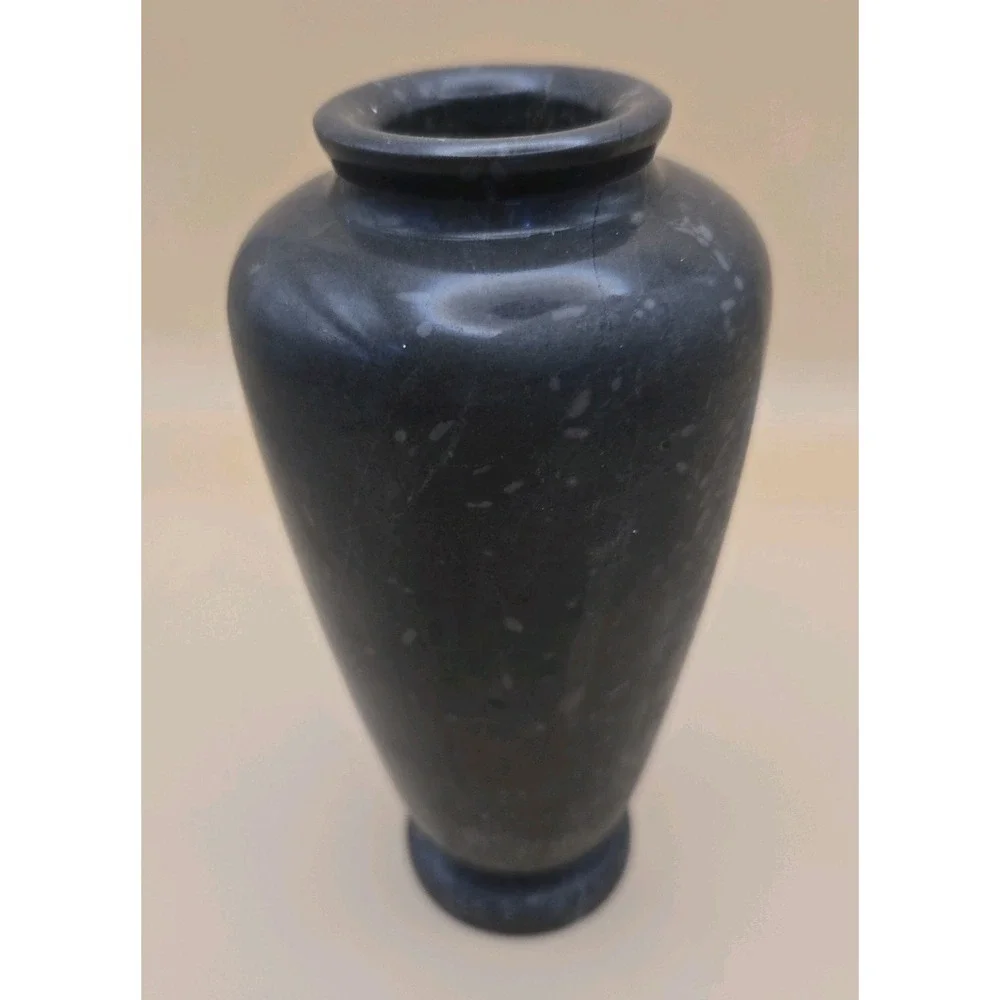 Stoneware Vase Made Of Polished Stone Or Marble Vintage 5